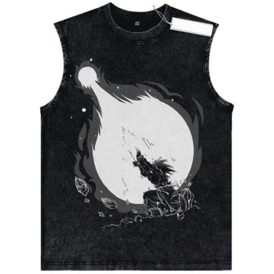 Street Fashion Vest - New Retro Washed Dragon Ball Z