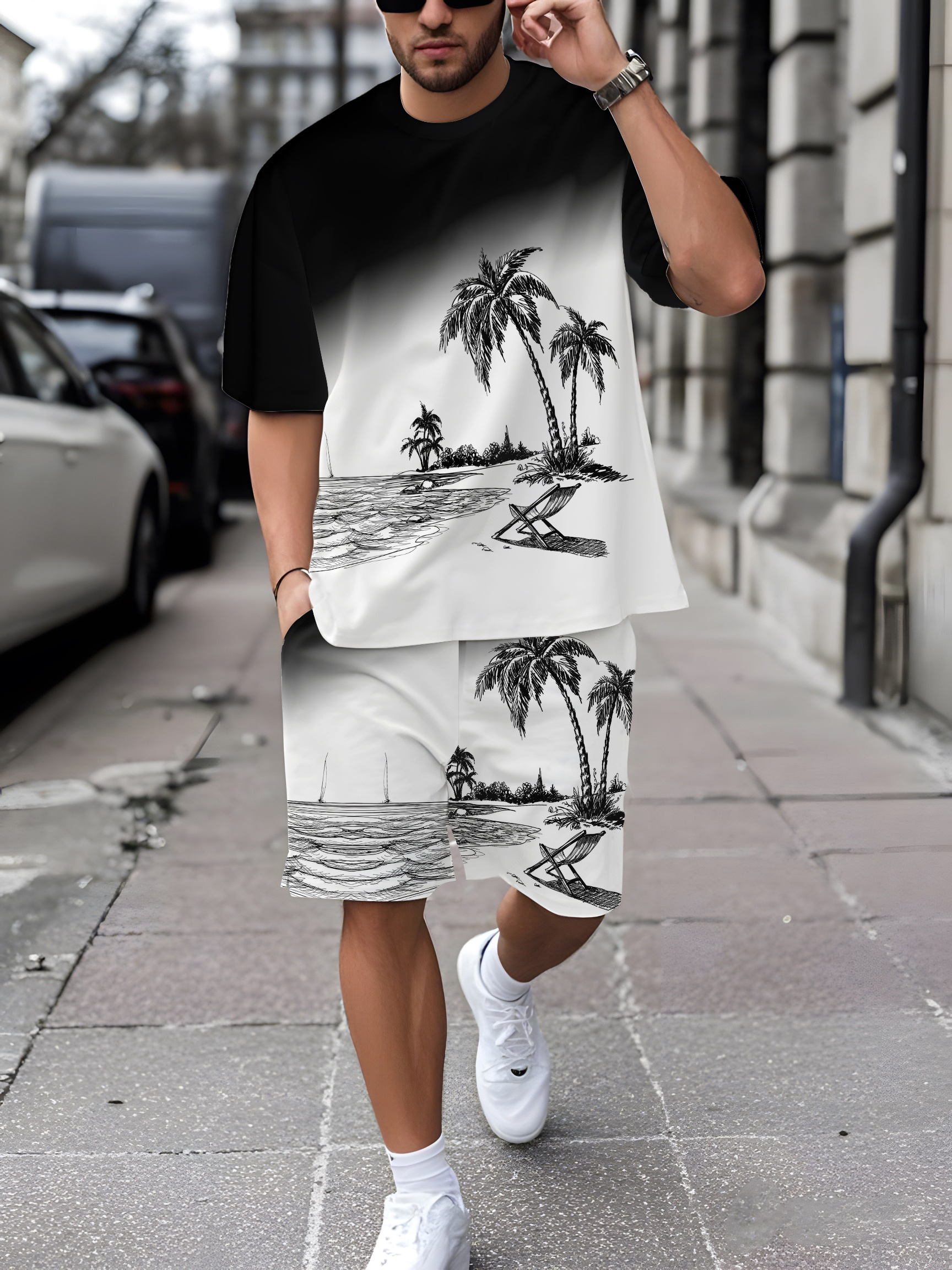 Street Fashion Designers - 2026 Summer New Men's Short-Sleeved Set