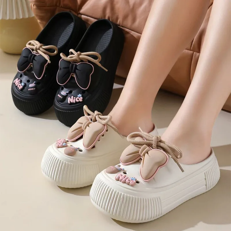 Street Fashion Girls - Women Fashion Clogs DIY Cute Bowknot