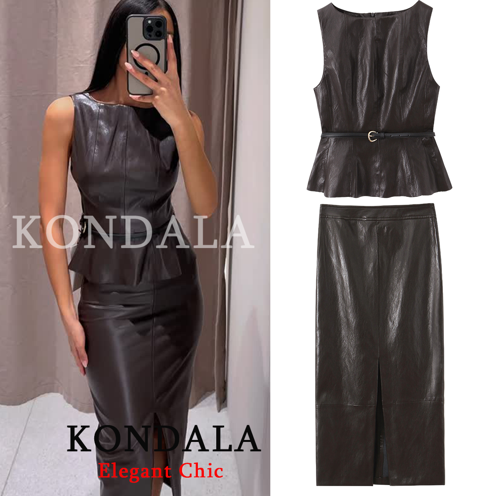 Street Fashion Vest - KONDALA Women Trendy High Street Faux