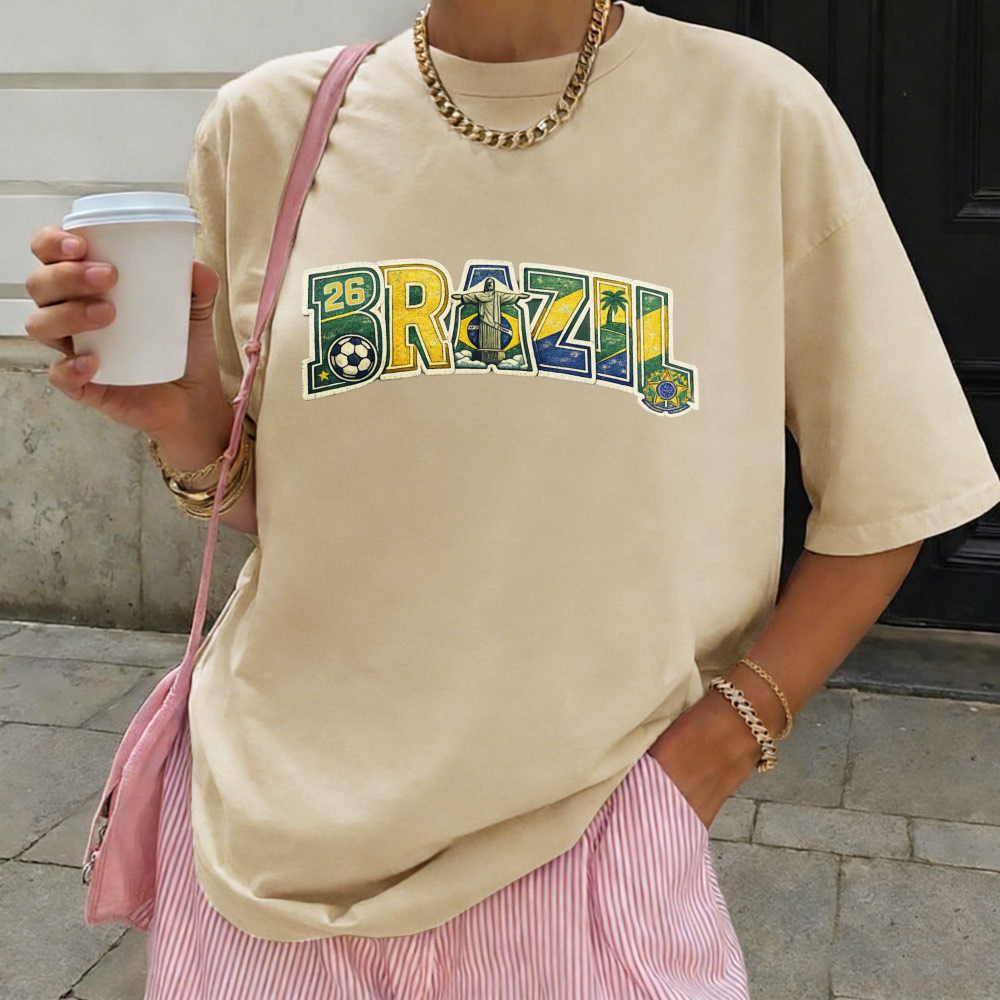 Brazil 2026 Soccer Tee Retro F - Street Fashion Brazil 리뷰 및 가격