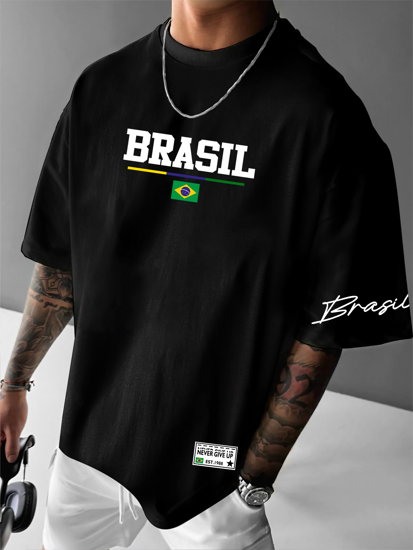 Men's American Retro Brazil Fl - Street Fashion Brazil 리뷰 및 가격