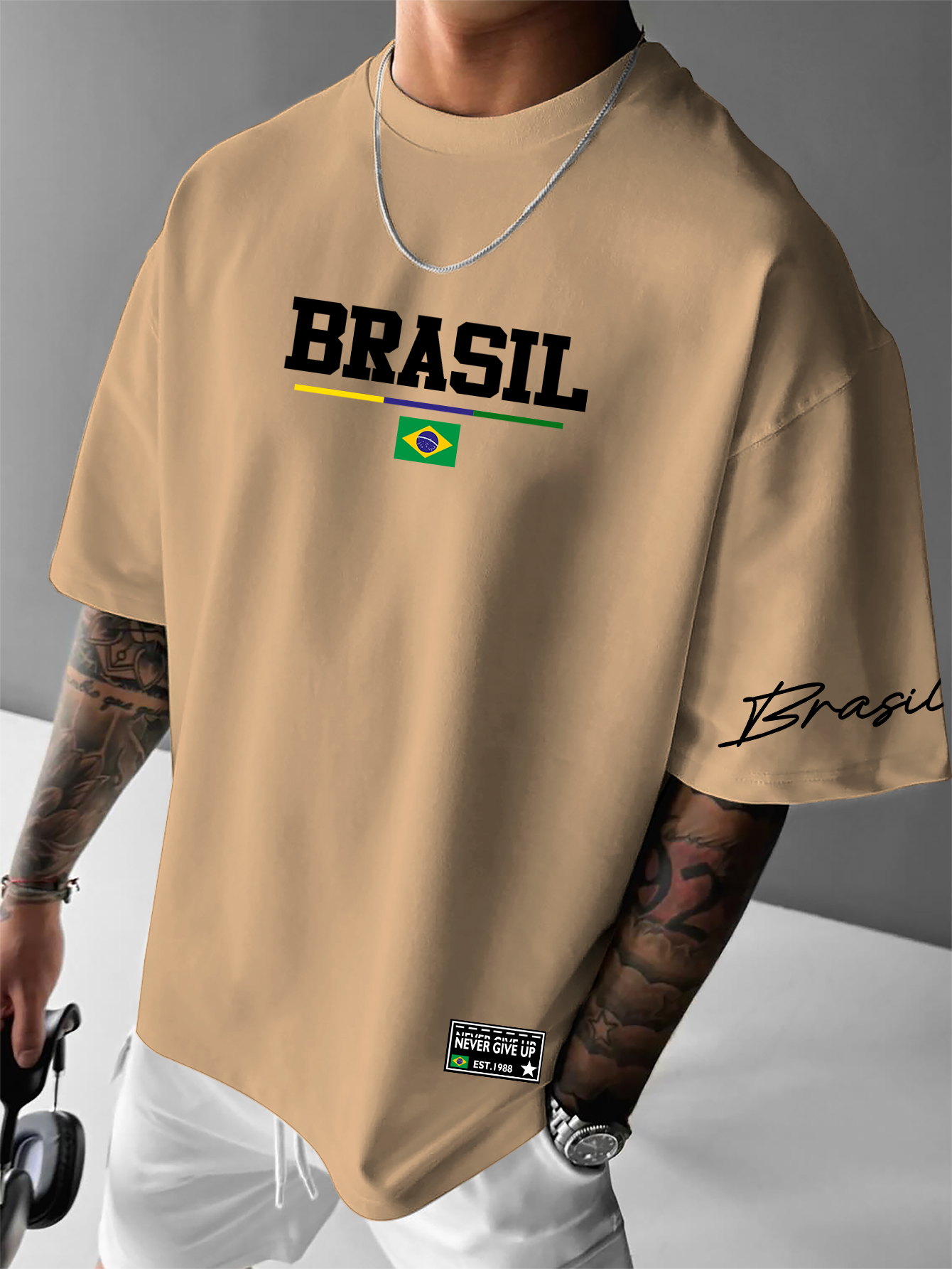 Men's American Retro Brazil Fl - Street Fashion Brazil 리뷰 및 가격