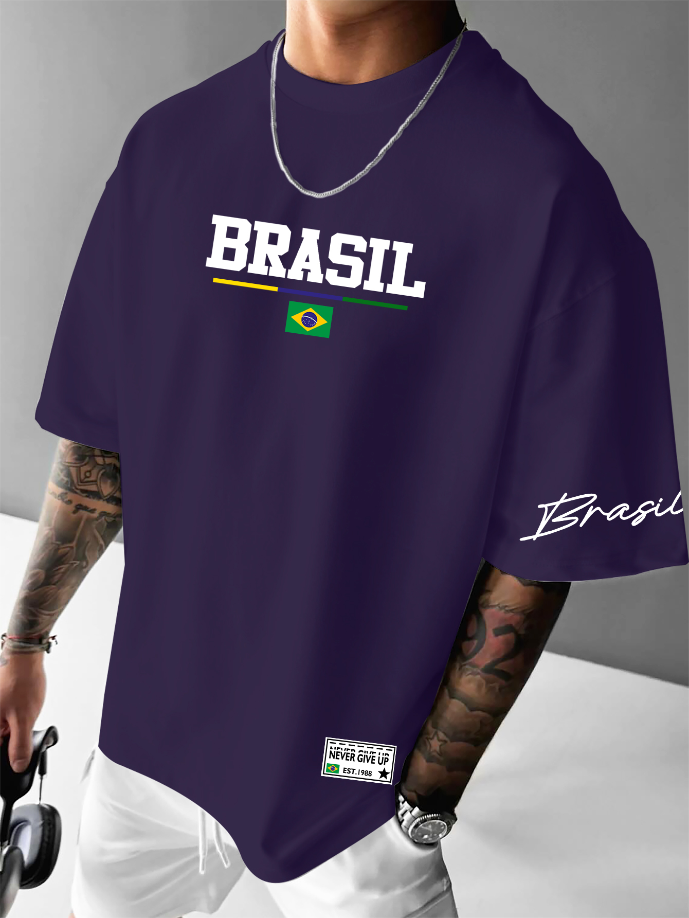 Men's American Retro Brazil Fl - Street Fashion Brazil 리뷰 및 가격