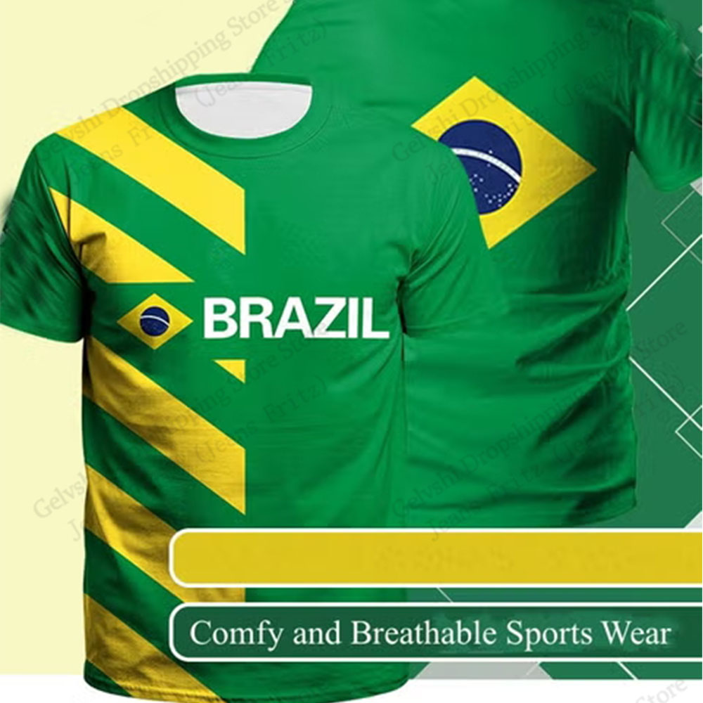 Brazil Letter Mens T-shirt Bra - Street Fashion Brazil 리뷰 및 가격