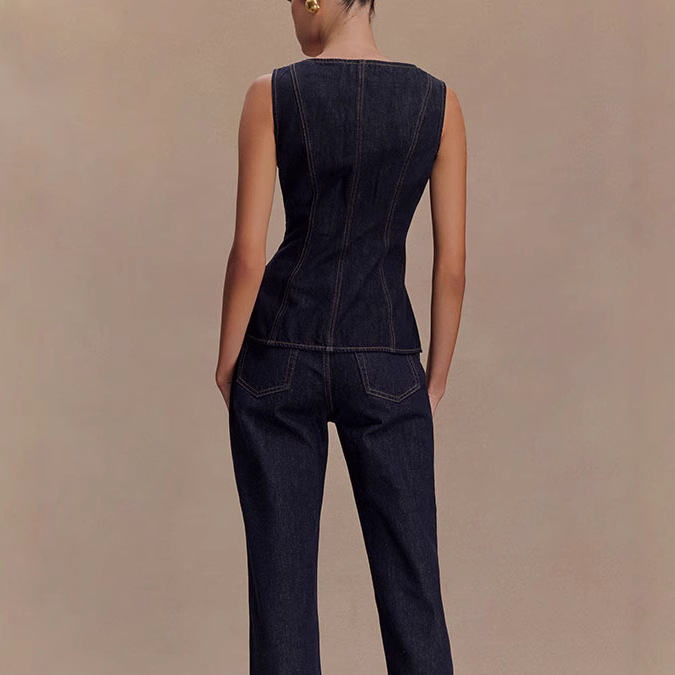 Summer Denim Pant Sets Women 2 - Street Fashion Vest 리뷰 및 가격
