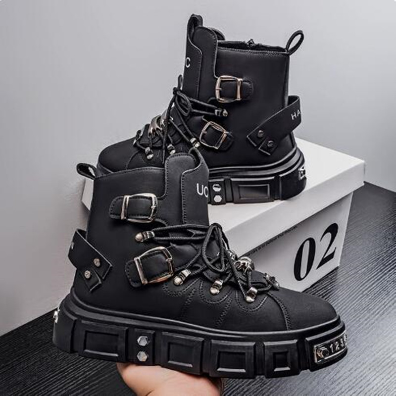 Luxury Rivet Black High top Sn - Street Fashion Luxury 리뷰 및 가격