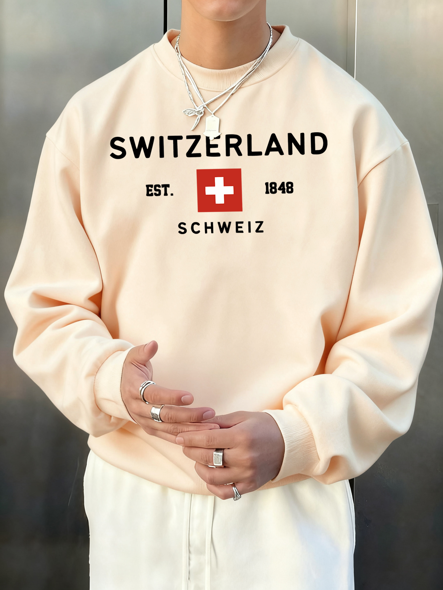 Switzerland Est 1848 Printing  - Street Fashion Elements 리뷰 및 가격