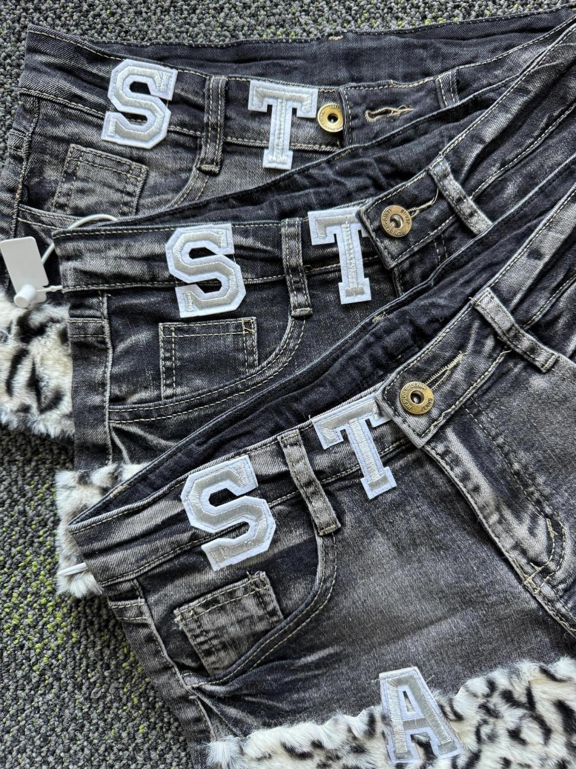 Y2k Embroidered Patch Denim Sh - Street Fashion Girls 리뷰 및 가격