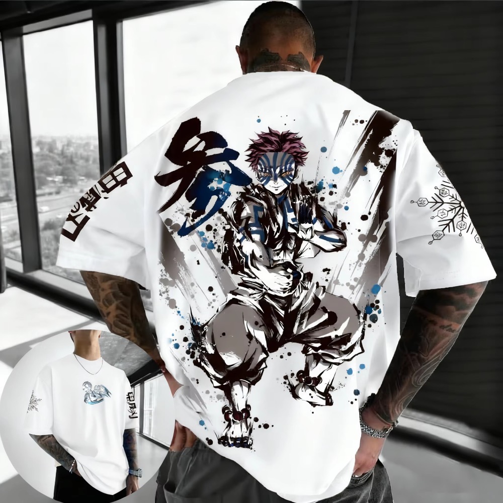 Summer Plus Size Demon Slayer  - Street Fashion Japan 리뷰 및 가격