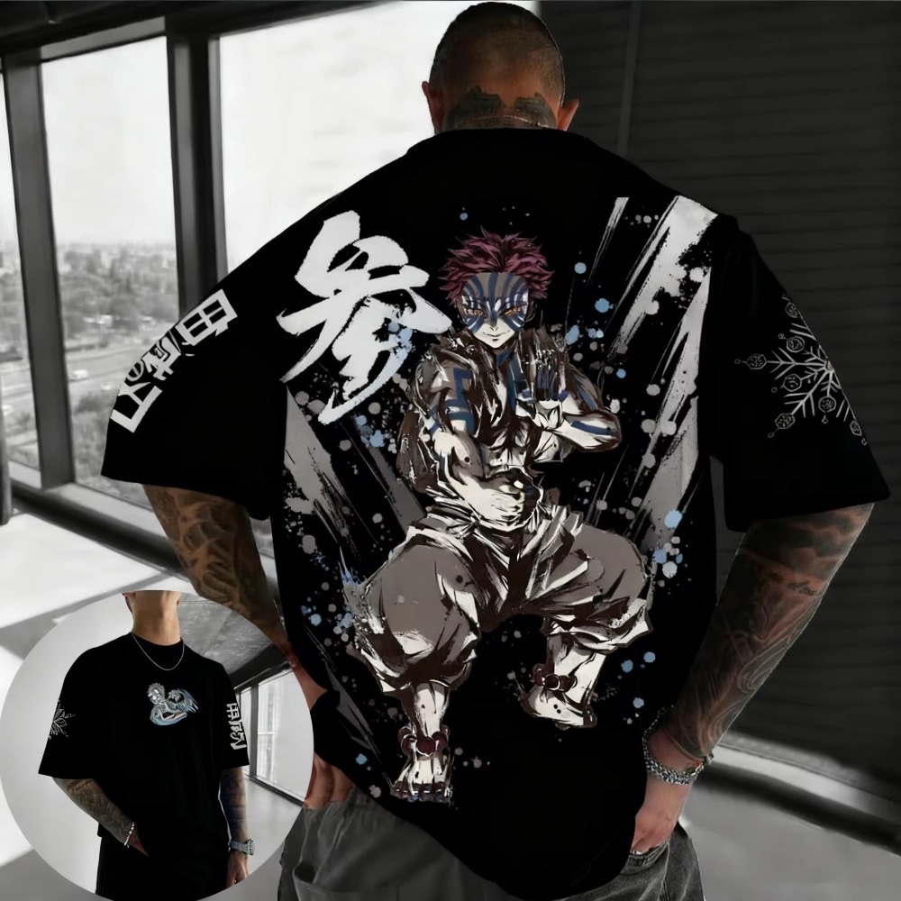 Summer Plus Size Demon Slayer  - Street Fashion Japan 리뷰 및 가격