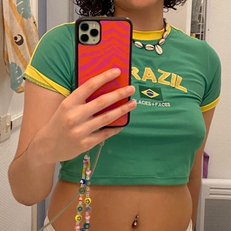 Summer 2023 Women Crop Top Y2k - Street Fashion Brazil 리뷰 및 가격
