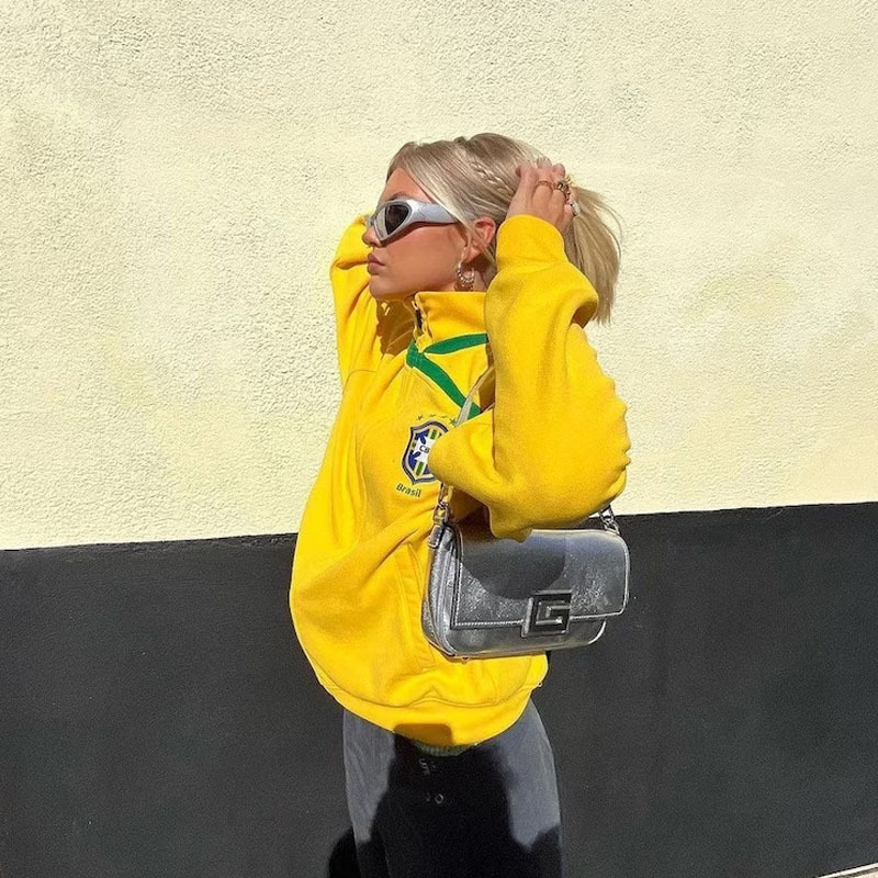 Brasil Flag Jacket Y2k Retro F - Street Fashion Brazil 리뷰 및 가격