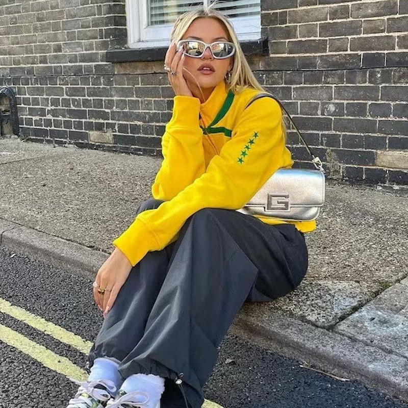 Brasil Flag Jacket Y2k Retro F - Street Fashion Brazil 리뷰 및 가격