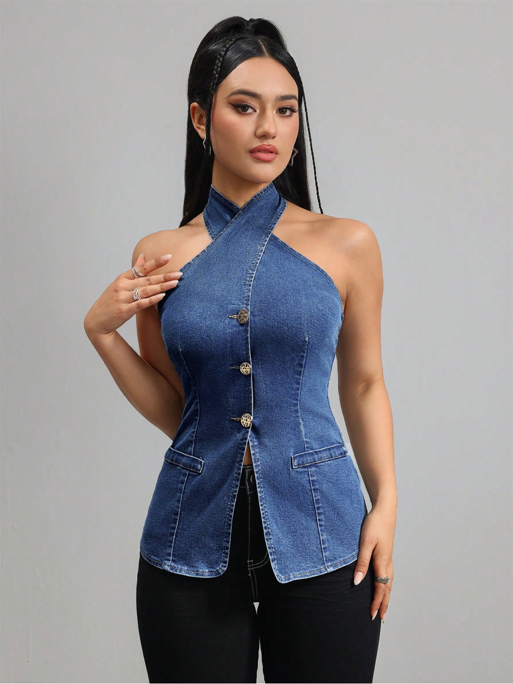 2026 new neck hanging sleevele - Street Fashion Vest 리뷰 및 가격
