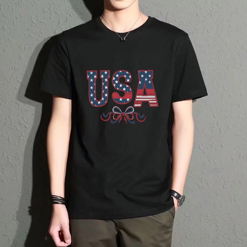 Men's Black Round-Neck Short-S - Street Fashion Elements 리뷰 및 가격