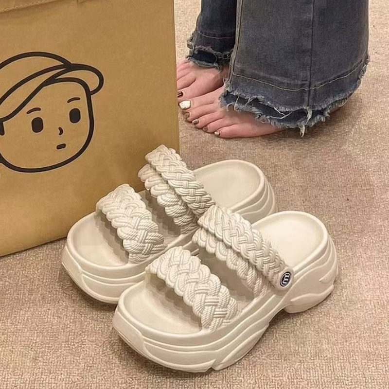 Women Platform Slippers Thick  - Street Fashion Girls 리뷰 및 가격