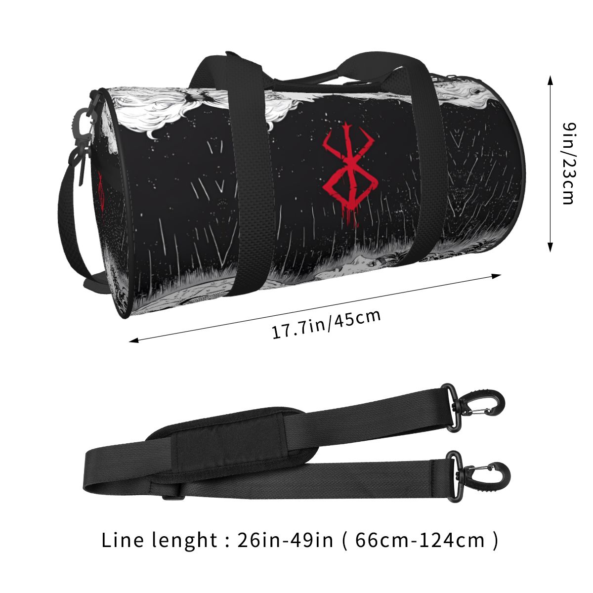 Japan Anime Bereserk Gym Bag F - Street Fashion Couple 리뷰 및 가격