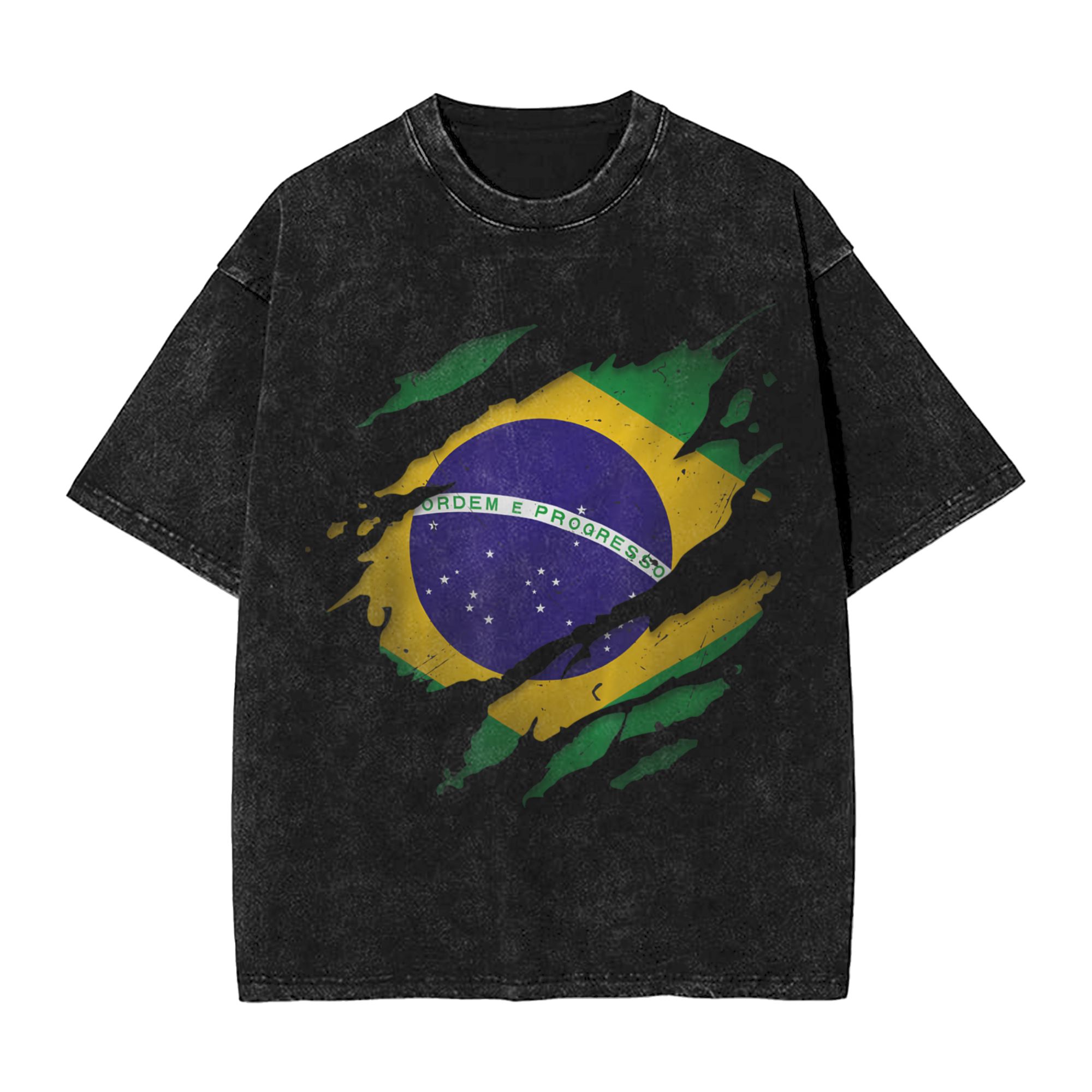Brazil Brazilian Flag Washed T - Street Fashion Brazil 리뷰 및 가격