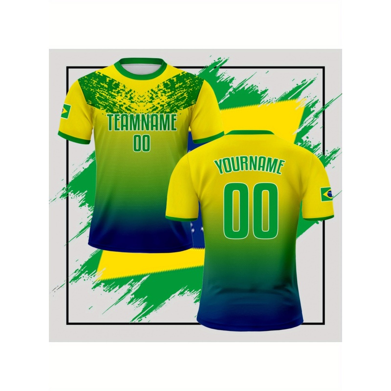 3D Printed Brazil Sports T-Shi - Street Fashion Brazil 리뷰 및 가격