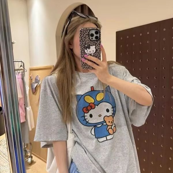 Short Sleeved Hello Kitty Prin - Street Fashion Designers 리뷰 및 가격
