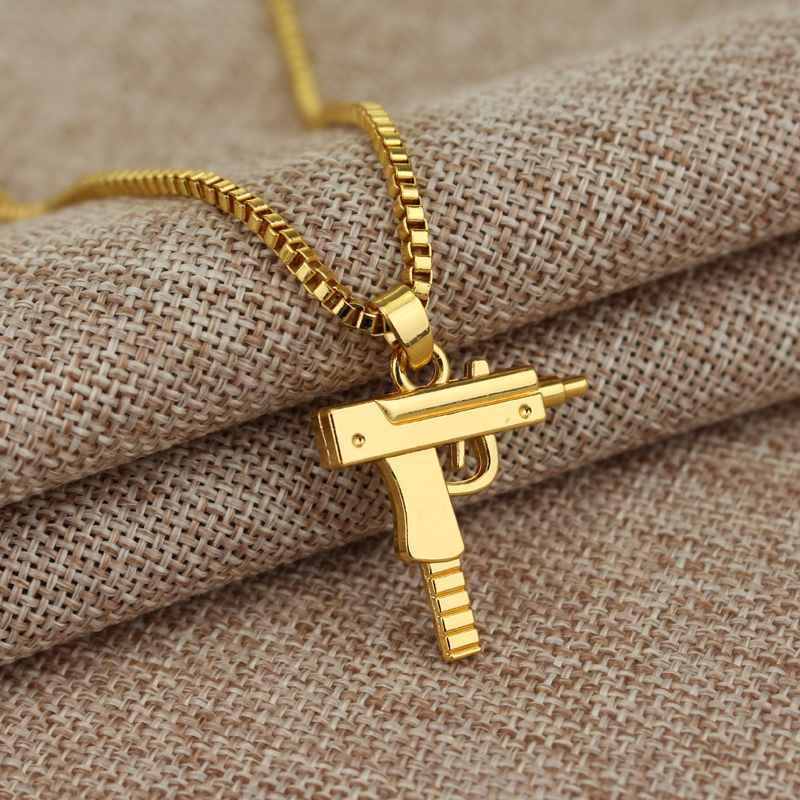 Trendy Uzi Gun Shaped Pendant  - Street Fashion Baggy 리뷰 및 가격
