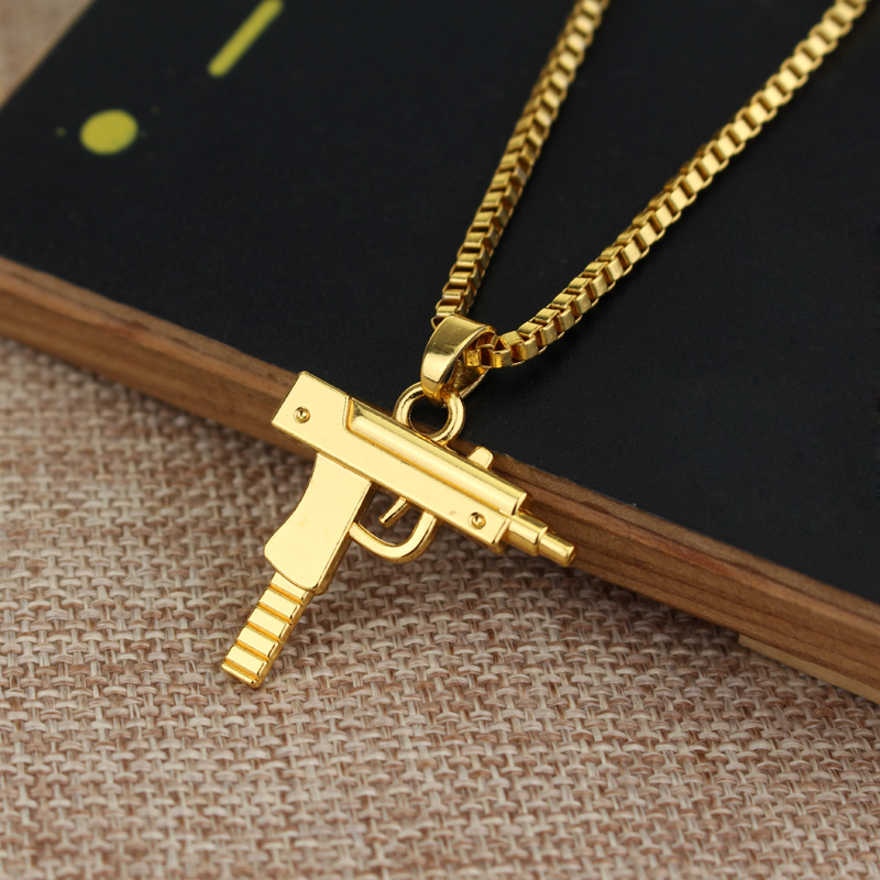 Trendy Uzi Gun Shaped Pendant  - Street Fashion Baggy 리뷰 및 가격