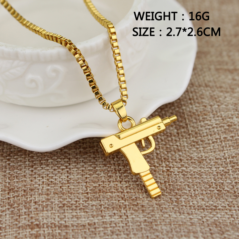 Trendy Uzi Gun Shaped Pendant  - Street Fashion Baggy 리뷰 및 가격