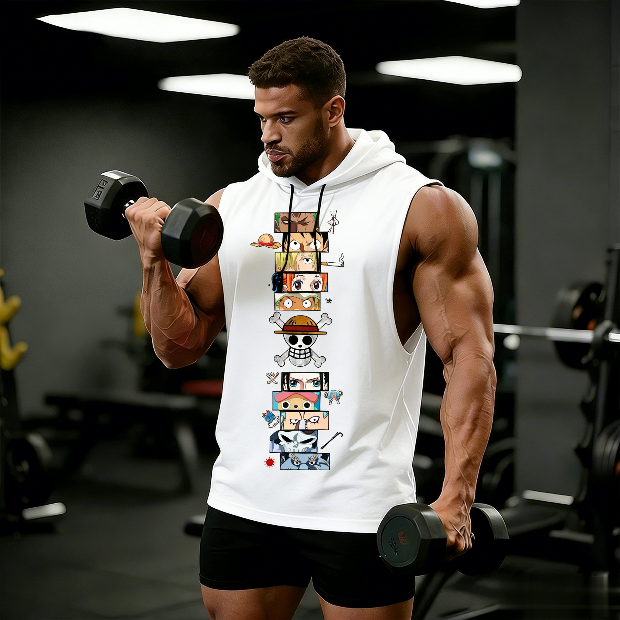 One Piece Anime Hoodie Sleevel - Street Fashion Vest 리뷰 및 가격
