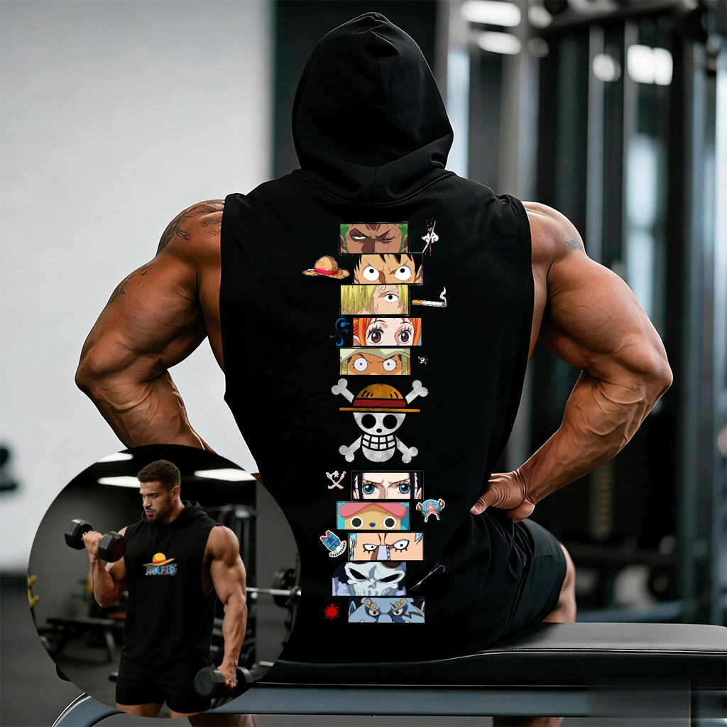 One Piece Anime Hoodie Sleevel - Street Fashion Vest 리뷰 및 가격