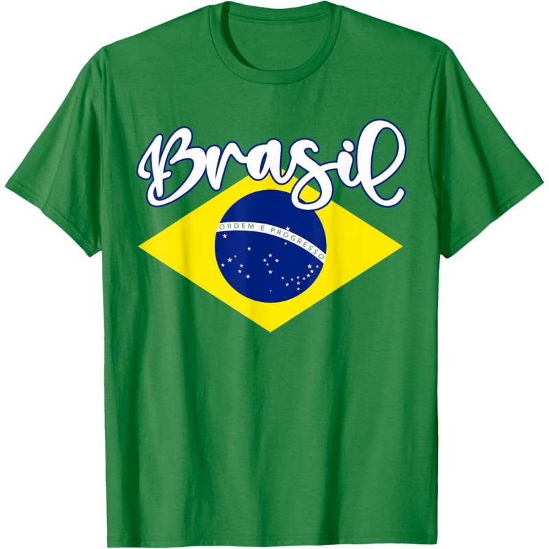 3D Printed Brazil Music T-Shir - Street Fashion Brazil 리뷰 및 가격