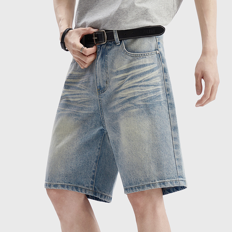 Vintage Washed Denim Shorts Me - Street Fashion Baggy 리뷰 및 가격