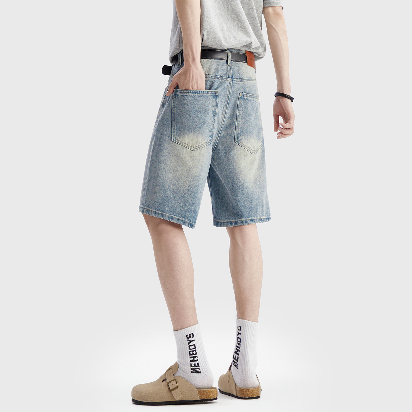 Vintage Washed Denim Shorts Me - Street Fashion Baggy 리뷰 및 가격