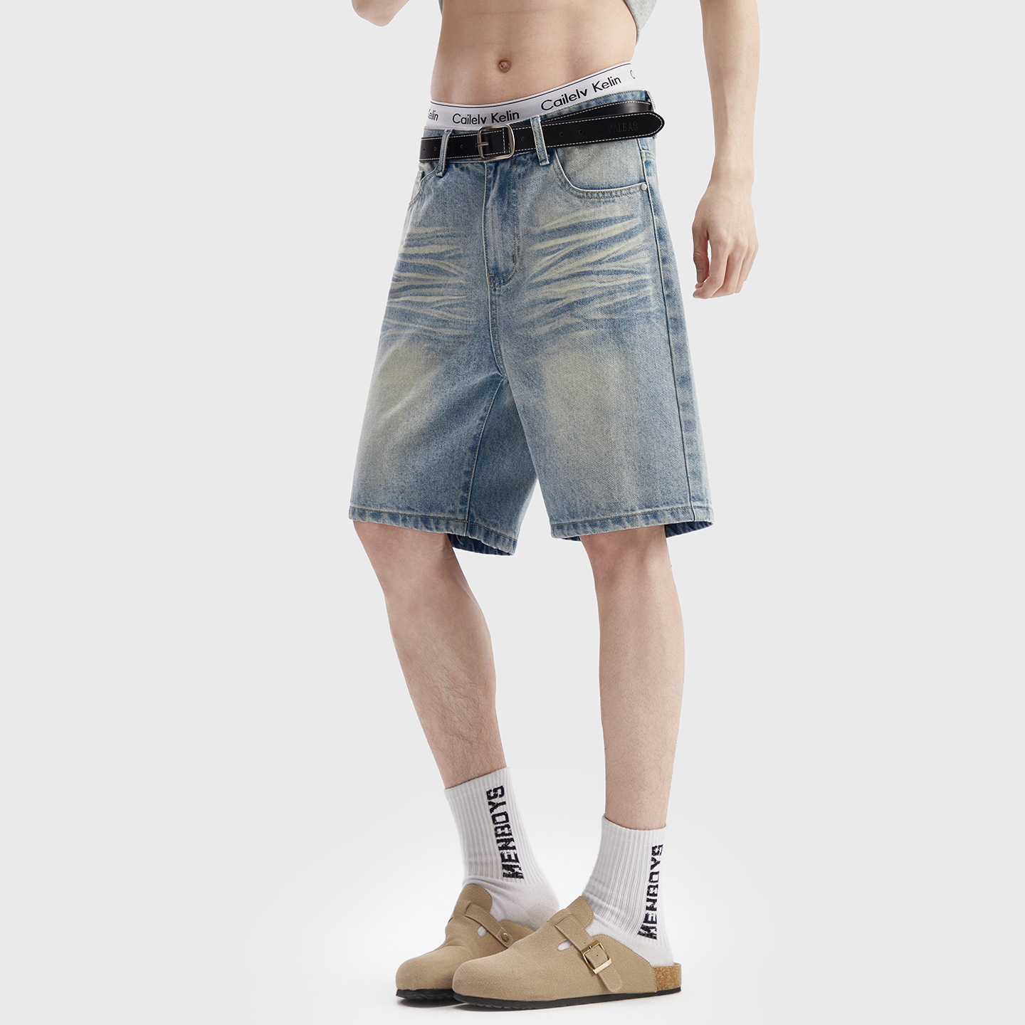 Vintage Washed Denim Shorts Me - Street Fashion Baggy 리뷰 및 가격