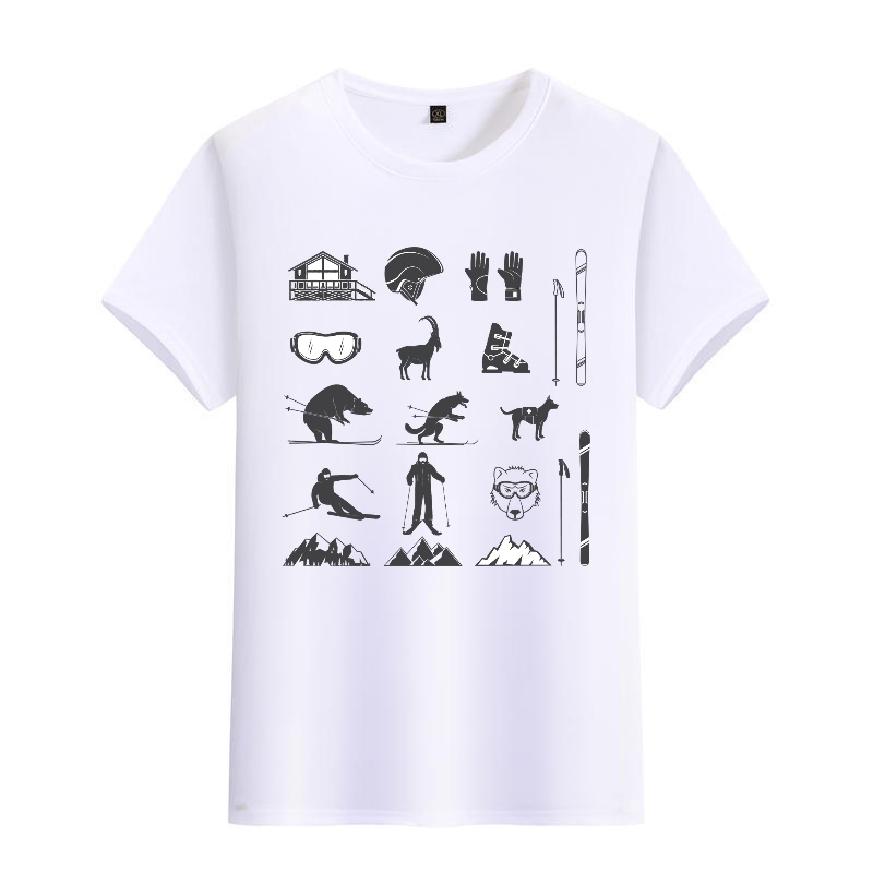 Men's Black Round-Neck Short-S - Street Fashion Elements 리뷰 및 가격
