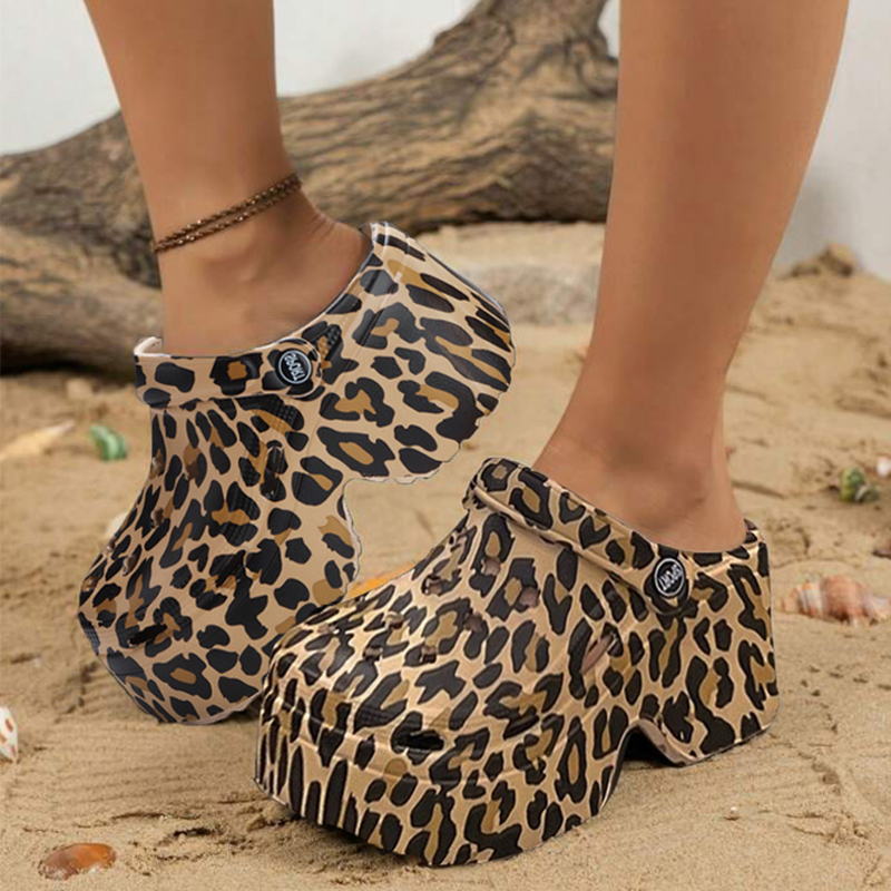 Leopard Platform Clogs for Wom - Street Fashion Girls 리뷰 및 가격