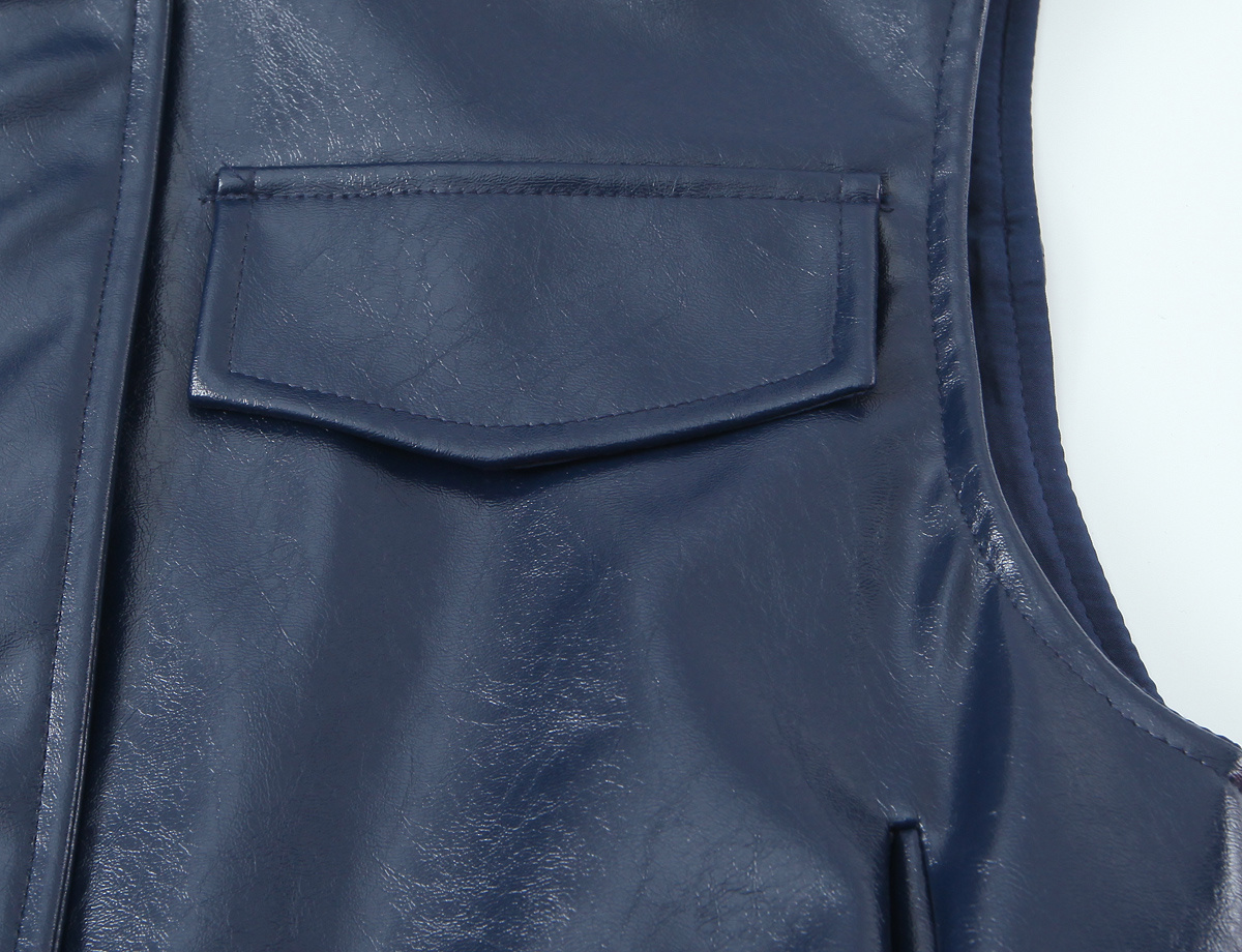 KONDALA 2026 Spring Blue PU Wo - Street Fashion Vest 리뷰 및 가격