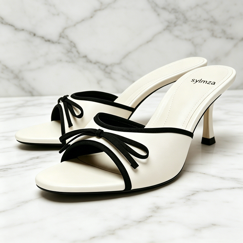 Fashion Bow Detail Heeled Sand - Street Fashion Designers 리뷰 및 가격
